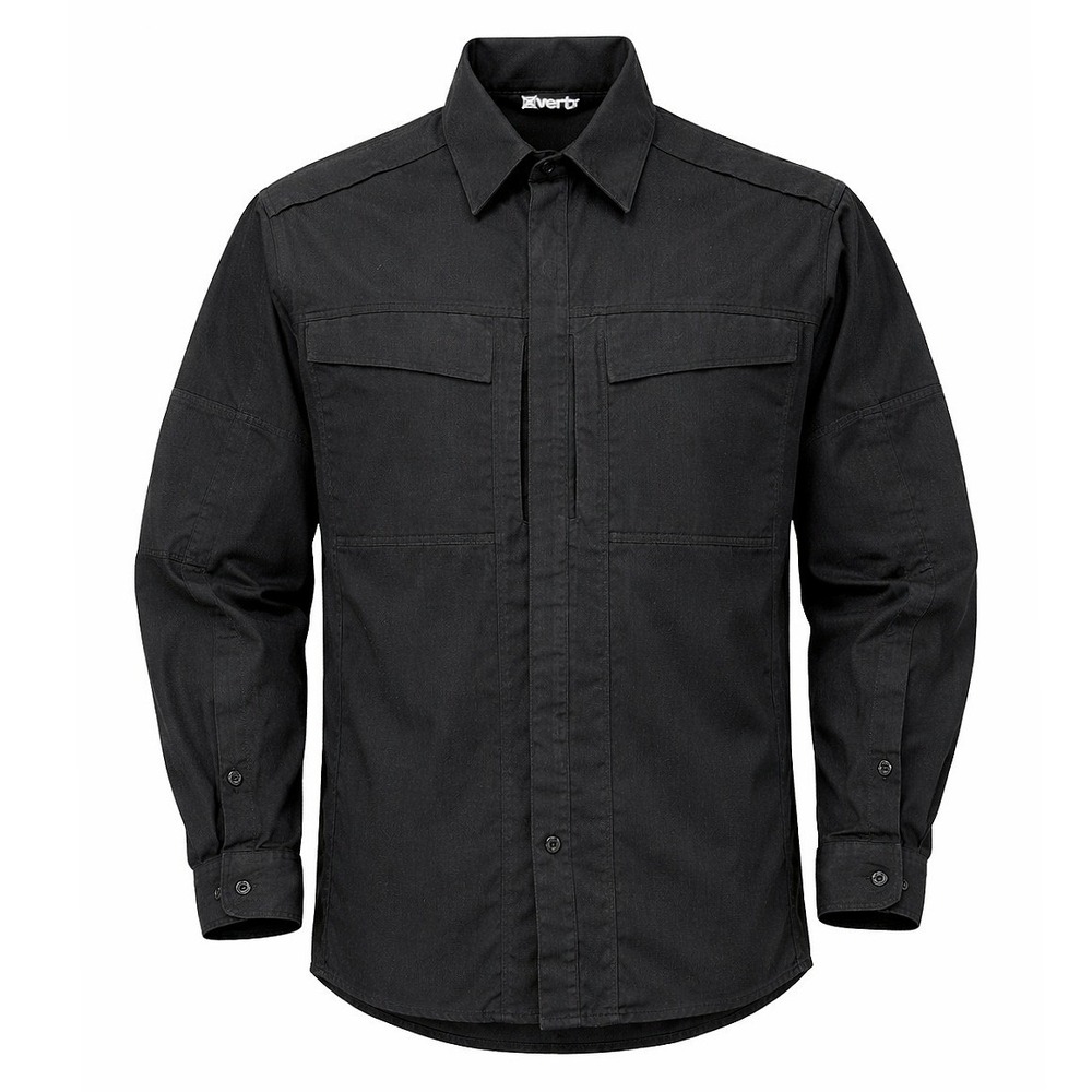 VERTX Recon Flex‎ Tactical Shirt Mens Large Long Black Zip-Front Conceal Pockets